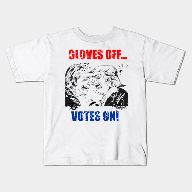 trump biden gloves off votes on redblue heavy grunge version Tshirt and Novelty gift Kids T-Shirt by SidneyTees